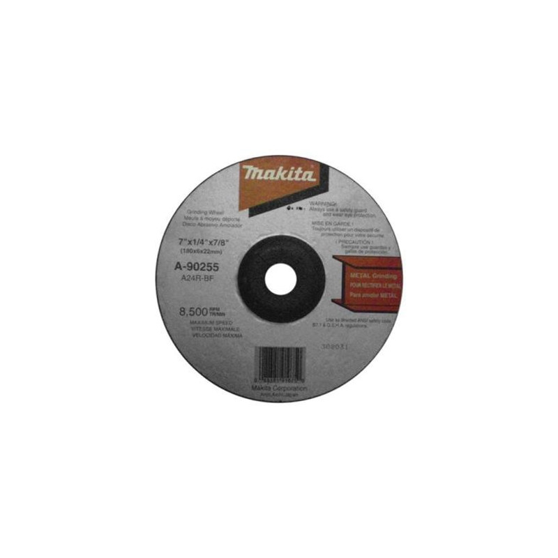DISCO DESBASTE METAL 7" (180 X 6 X 22.23) CD A24R A-90255 MAKITA