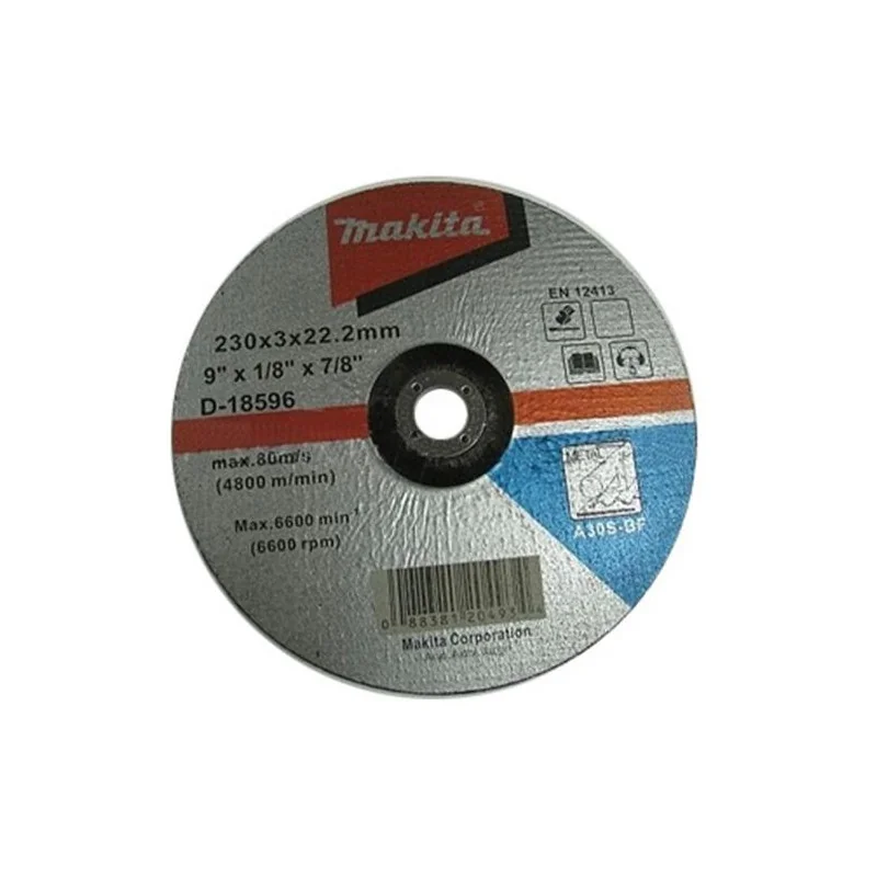 DISCO CORTE METAL 9" (230 X 3 X 22.23) CD A30S-BF D-18596 MAKITA