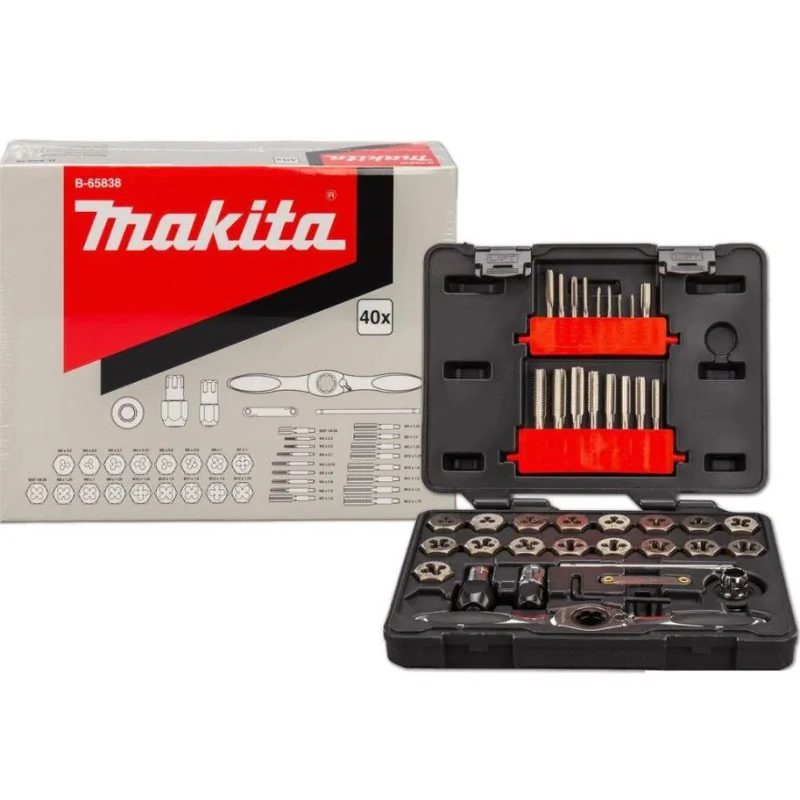 Juego Machos Y Terrajas Métricos de 40Pzs B-65838 Makita