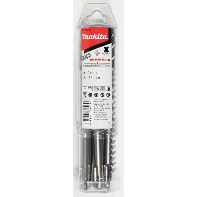 Broca Sds-Plus Nemesis-2  12 Mm X 165 Mm X5Pzs E-14794 Makita