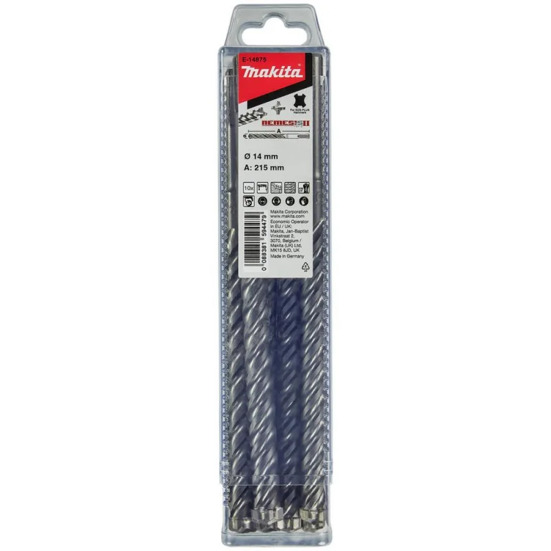 Broca Sds-Plus Nemesis-2  14 Mm X 215Mmx10 Pzs E-14875 Makita