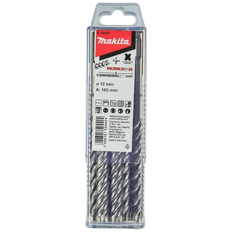 Broca Sds-Plus Nemesis-2  12 Mm X 165 Mm X10Pzs E-14825 Makita