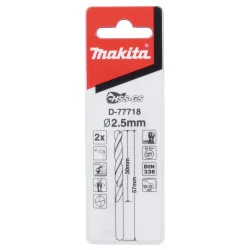 Broca Metal Hss-Gs 2.5 X 57 Mm. (2 Un) D-77718 Makita