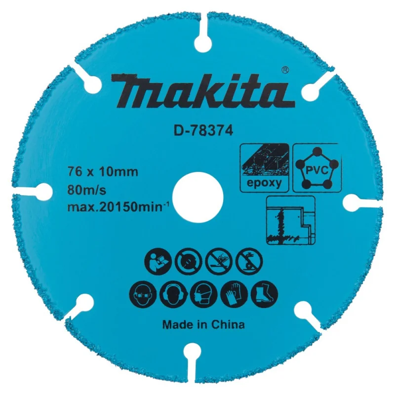 Disco Segmentado 76 X 10Mm Carburo Tugsteno D-78374 Makita