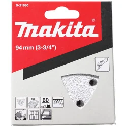 Lija Delta Blanco Gr60 Para Barniz-Pintura (10Pz) B-21680 Makita
