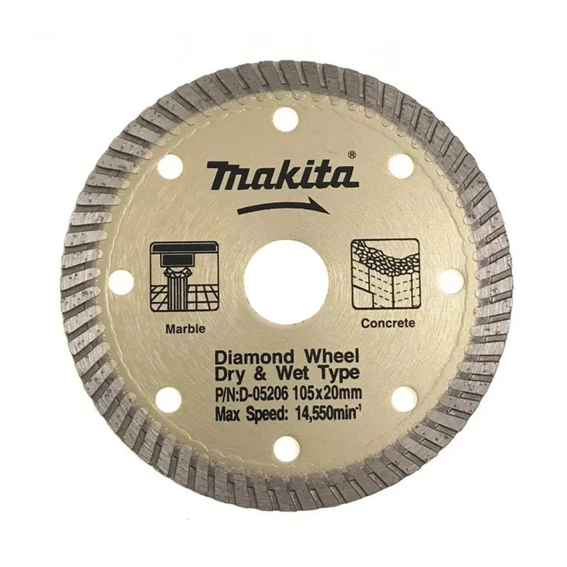 Disco Diamantado Turbo 4-1/8" (105 X 20Mm) Buje 16 D-05206 Makita