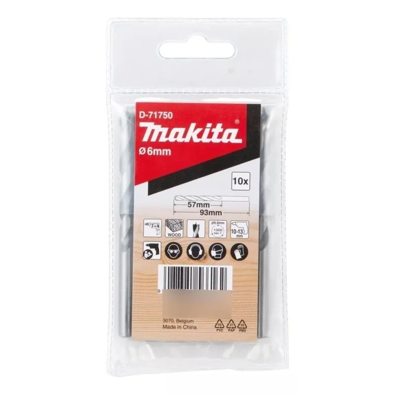 Set Broca Madera 10Pzs 6X93Mm D-71750 Makita