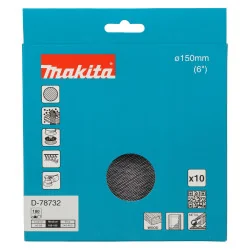 Disco Lija 150Mm 180  Velcro Con Malla Abrasiva 1 D-78732 Makita