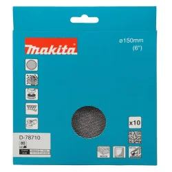 Disco Lija 150Mm 80 Velcro Con Malla Abrasiva 10 D-78710 Makita
