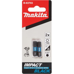 Punta Torx Impact Black T 40 (1/4"X25Mm) Blister 2 B-63703 Makita