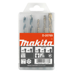 Set Brocas Metal-Madera (Hex 1/4") Estuche 5Pz D-20769 Makita