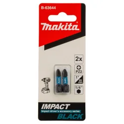 Punta Pozi Impact Black Pz 2 (1/4"X25Mm) Blister B-63644 Makita