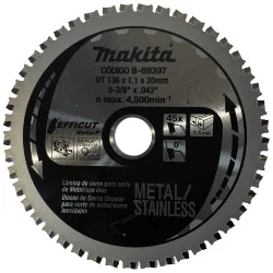 Disco Sierra 5-3/8" (136Mm X 45Dte) Metal Efficut B-69397 Makita